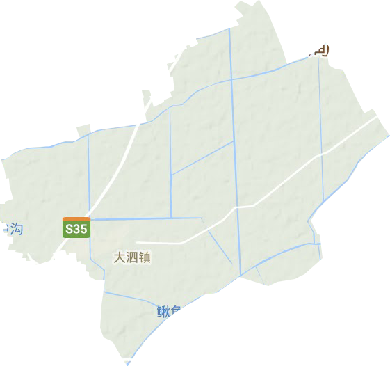 大泗镇地形地图