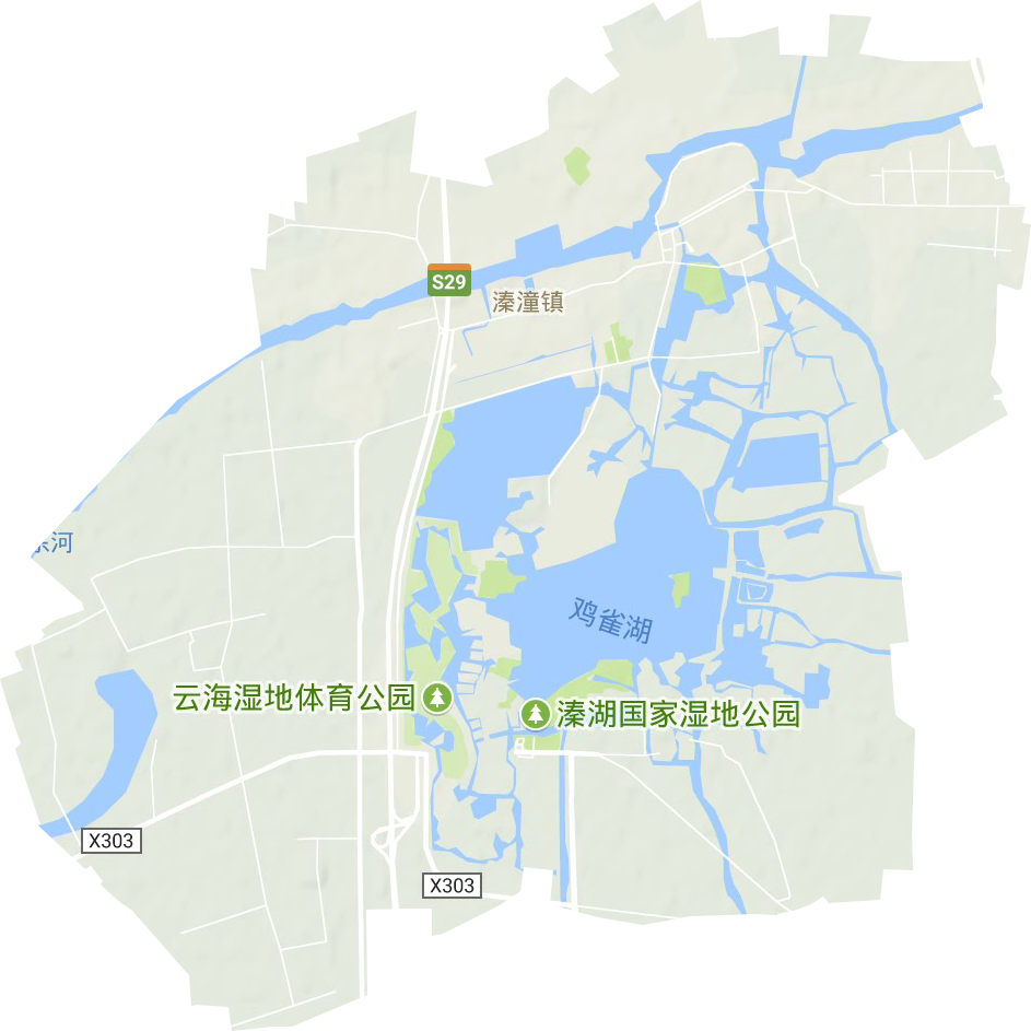 溱潼镇地形地图