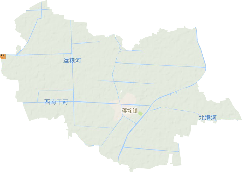 蒋垛镇地形地图