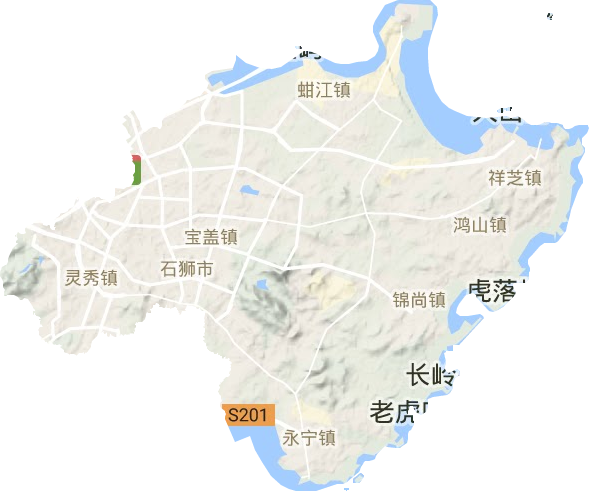 石狮市地形地图