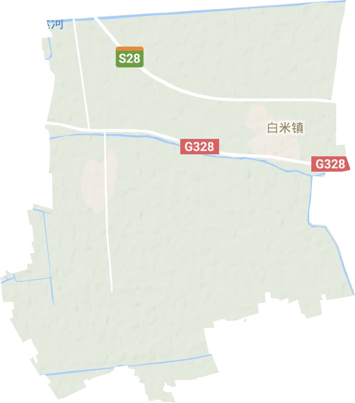 白米镇地形地图