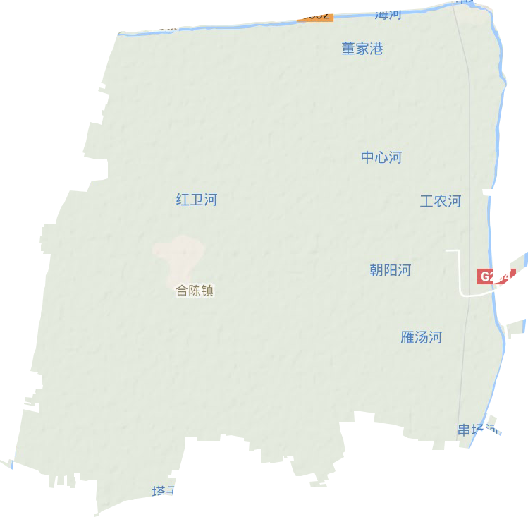 合陈镇地形地图