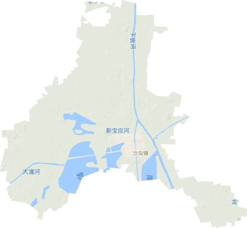 沙沟镇地形地图