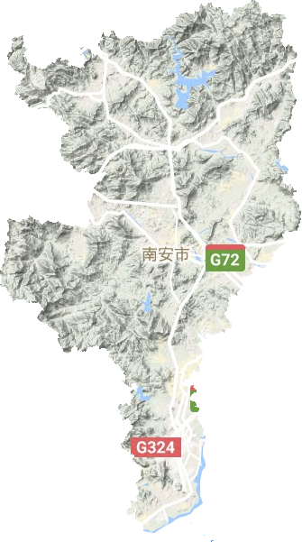 南安市地形地图