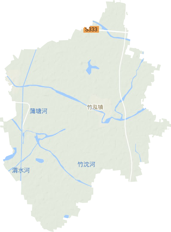 竹泓镇地形地图