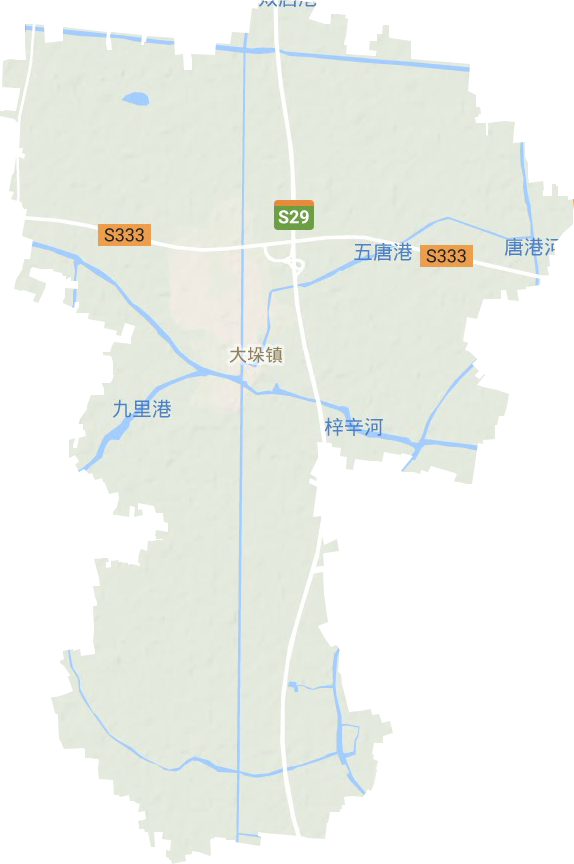 大垛镇地形地图