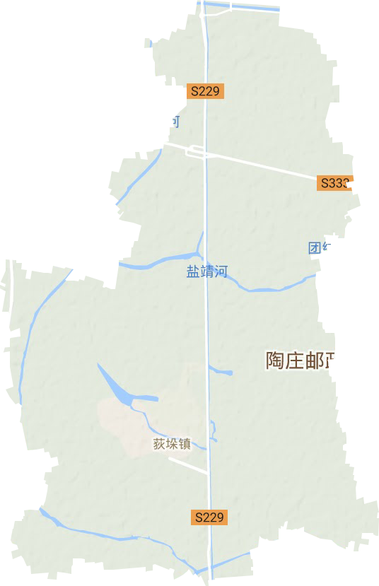 荻垛镇地形地图