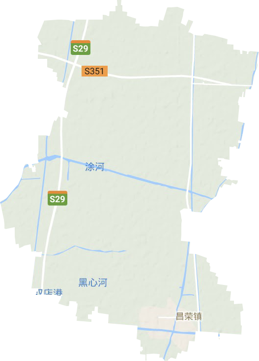 昌荣镇地形地图