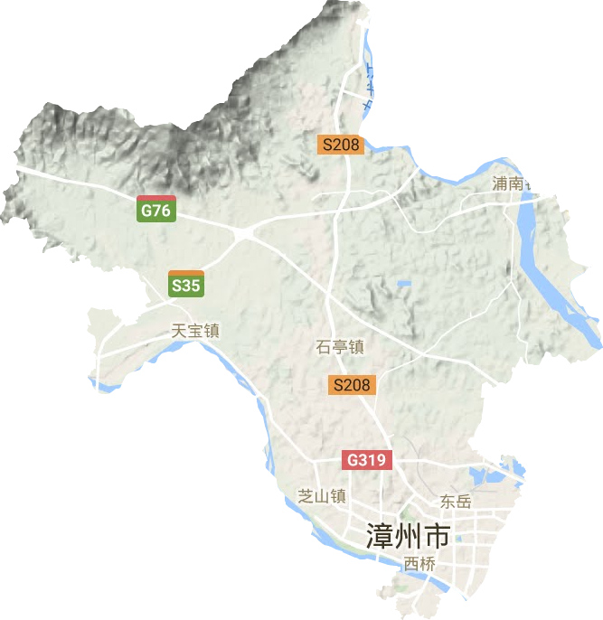 芗城区地形地图