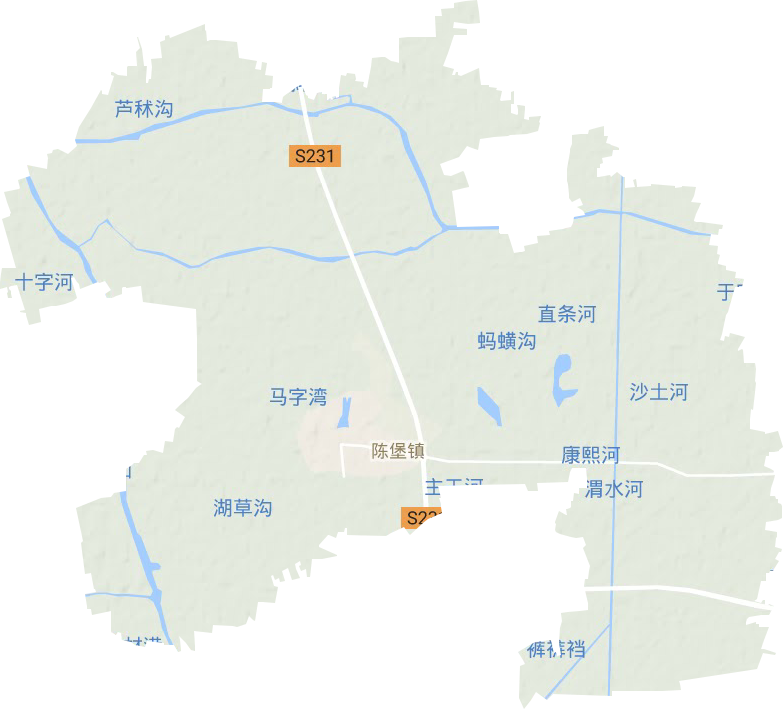 陈堡镇地形地图
