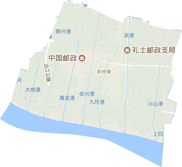 新桥镇地形地图