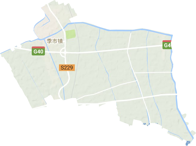 季市镇地形地图