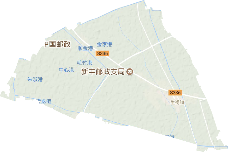 生祠镇地形地图