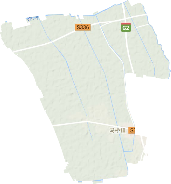 马桥镇地形地图