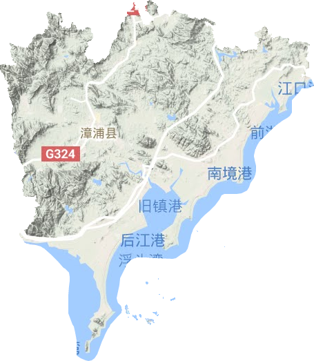漳浦县地形地图