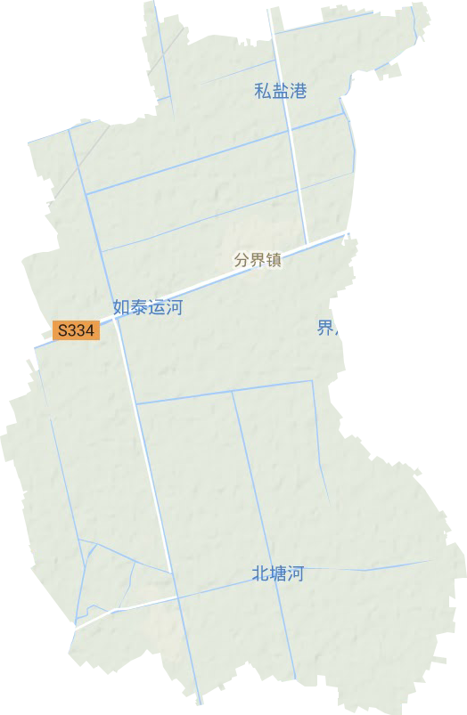 分界镇地形地图