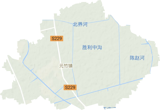 元竹镇地形地图