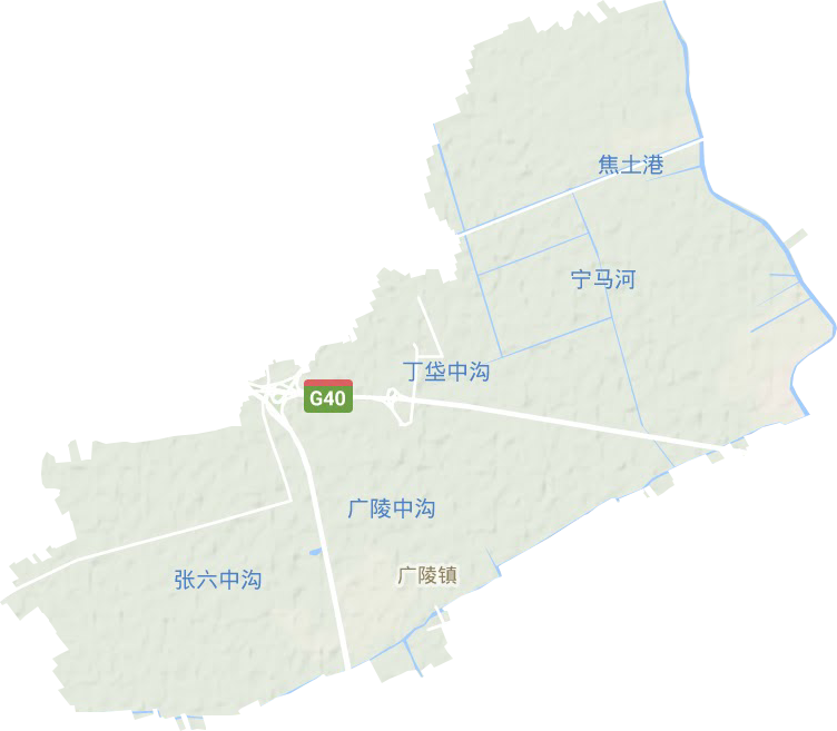 广陵镇地形地图