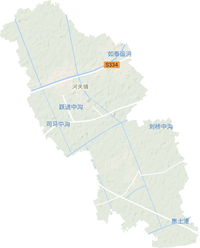 河失镇地形地图