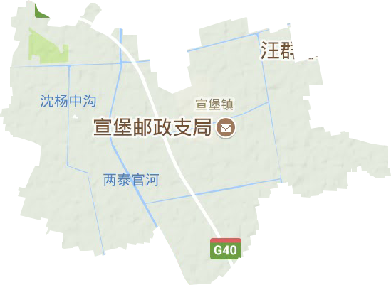 宣堡镇地形地图