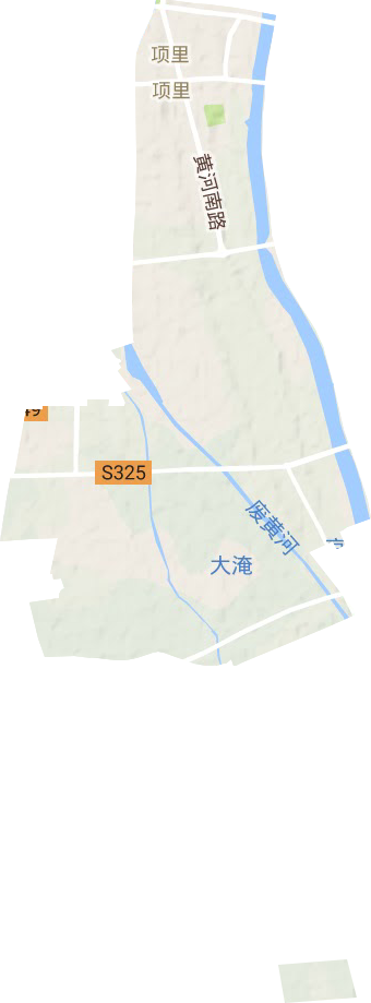 项里街道地形地图