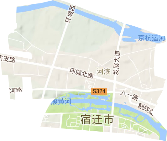 河滨街道地形地图