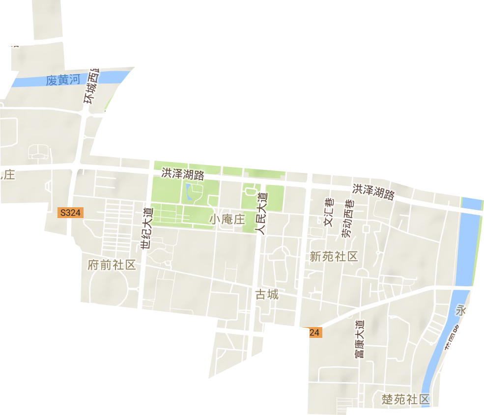 古城街道地形地图