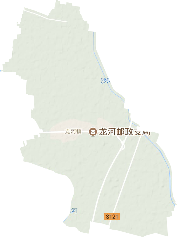 龙河镇地形地图