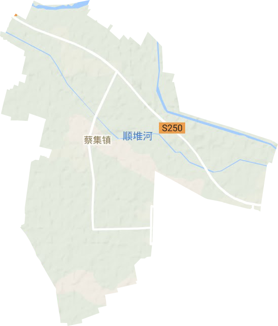 蔡集镇地形地图