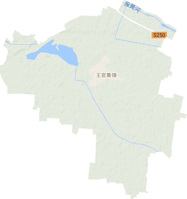 王官集镇地形地图