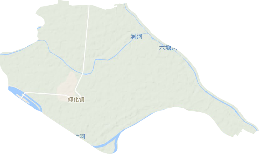 仰化镇地形地图