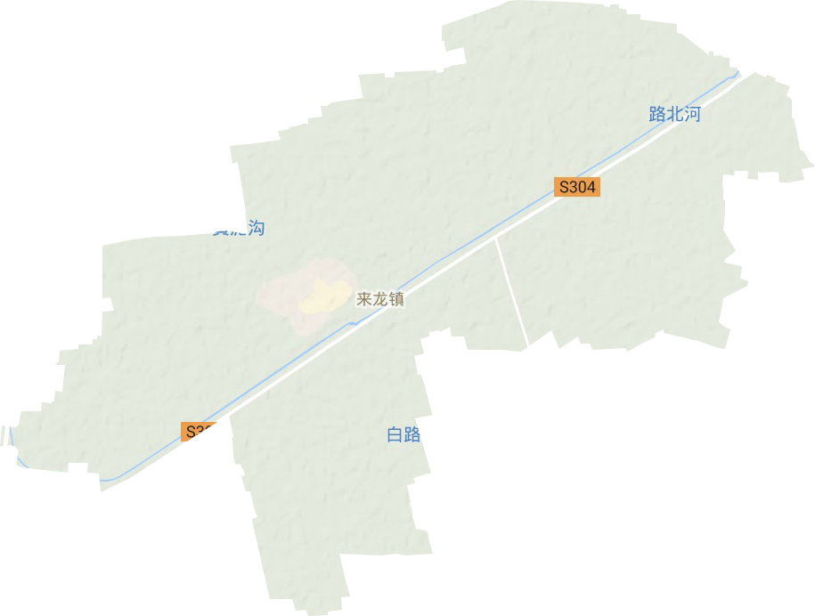 来龙镇地形地图