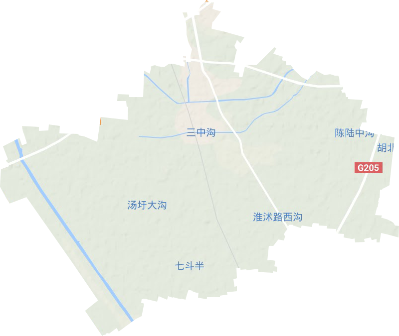 十字街道地形地图