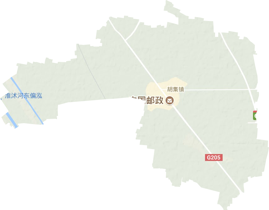 胡集镇地形地图