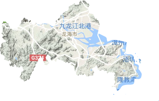 龙海区地形地图