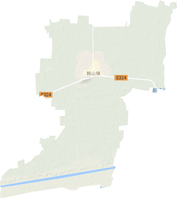 韩山镇地形地图
