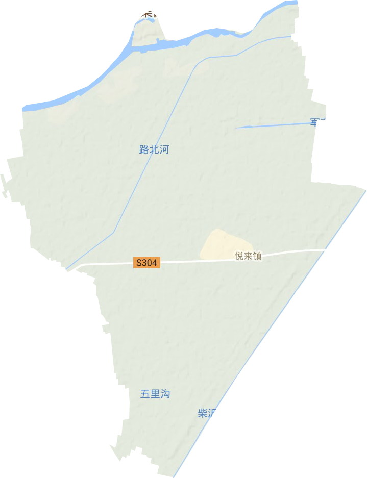 悦来镇地形地图