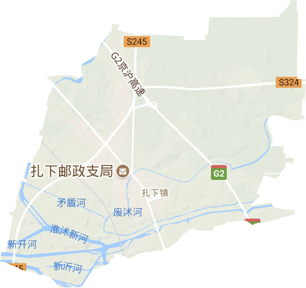 扎下镇地形地图