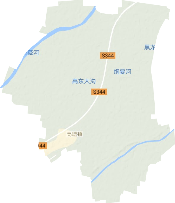 高墟镇地形地图