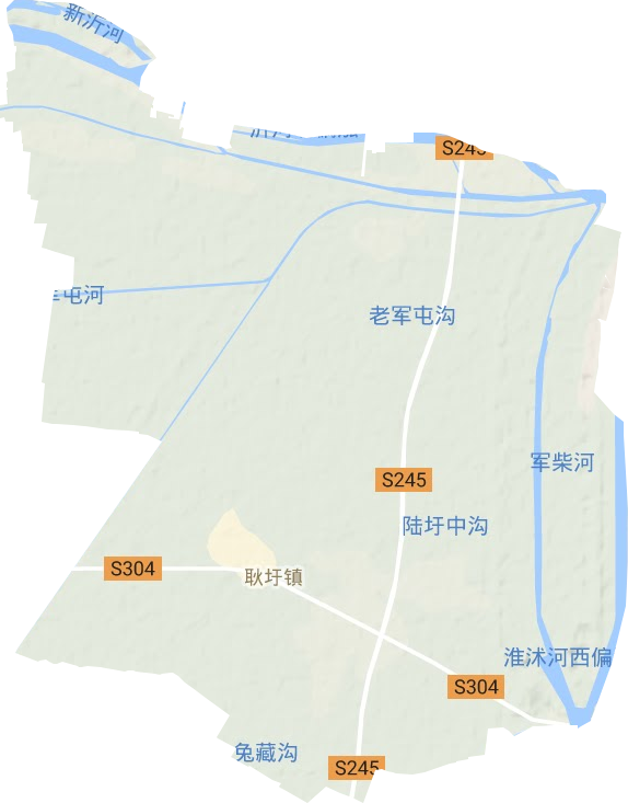 耿圩镇地形地图