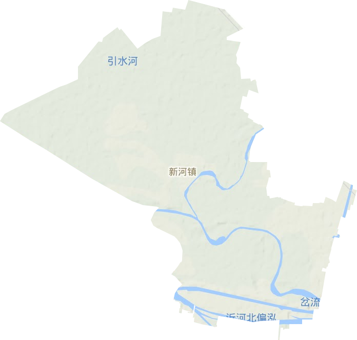 新河镇地形地图