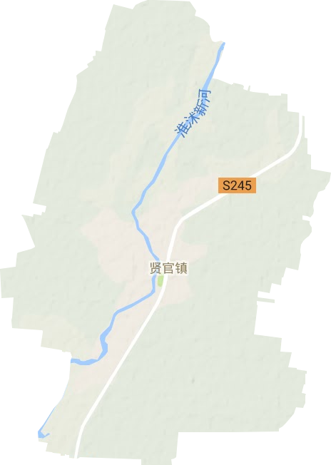 贤官镇地形地图