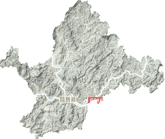 顺昌县地形地图
