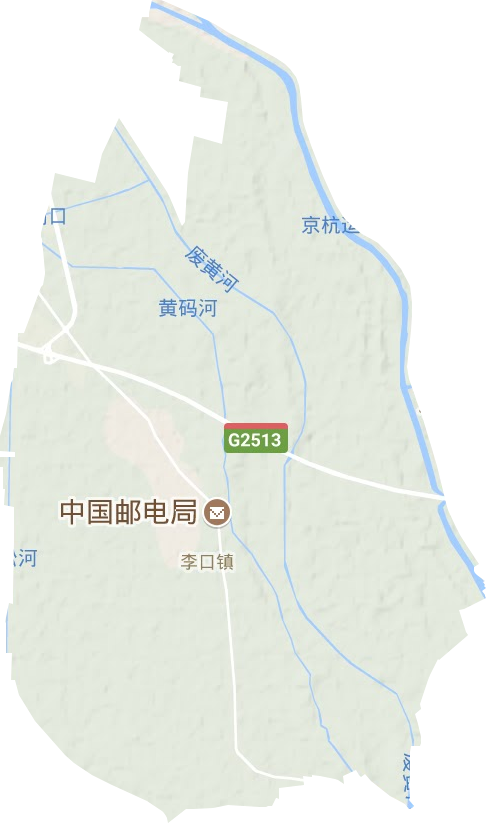 李口镇地形地图