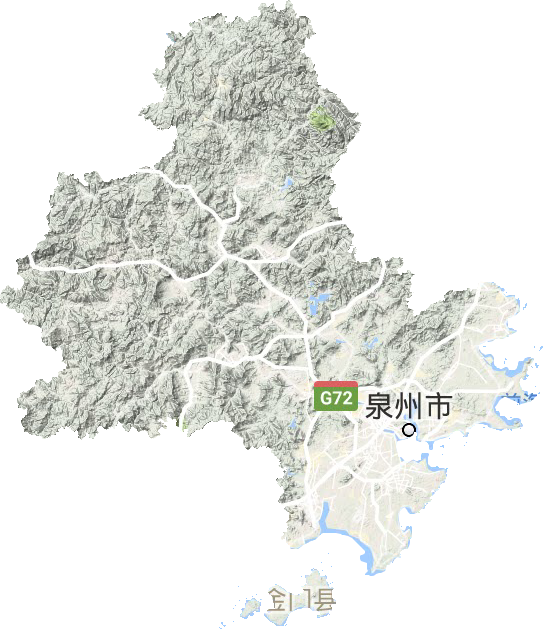泉州市地形地图