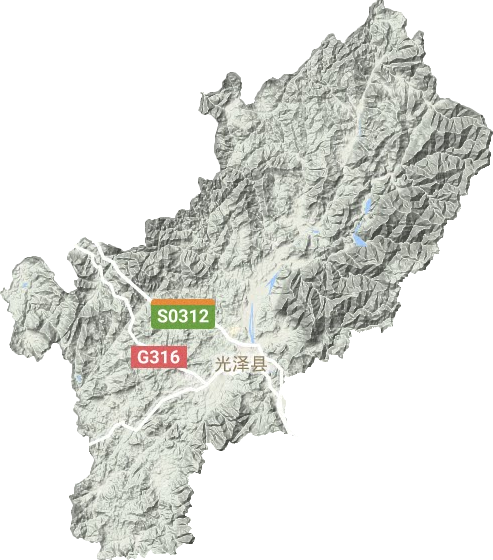光泽县地形地图