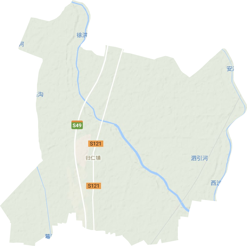 归仁镇地形地图