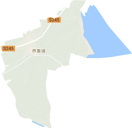 界集镇地形地图