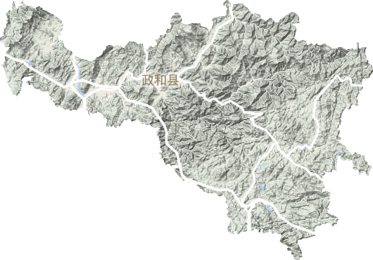 政和县地形地图