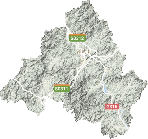 邵武市地形地图